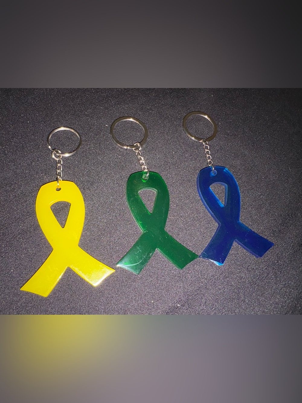 Acrylic Ribbon Keychain - (Awareness Ribbon)